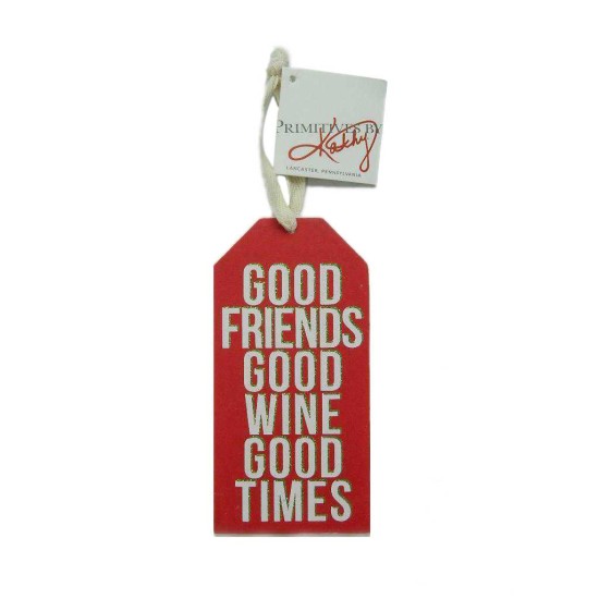  Good Friend Good Wine Good Times Holiday Bottle Tag