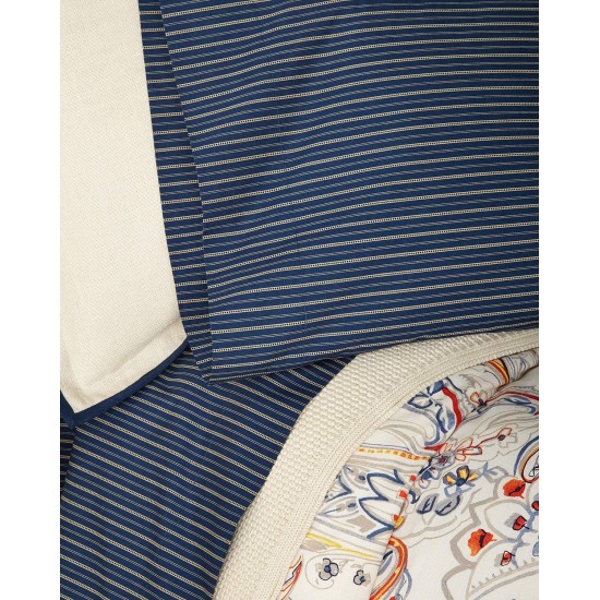 King Pillowcases Wendell Stripe Navy/Beige, 36″L x 20″W