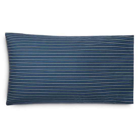  King Pillowcases Wendell Stripe Navy/Beige, 36″L x 20″W