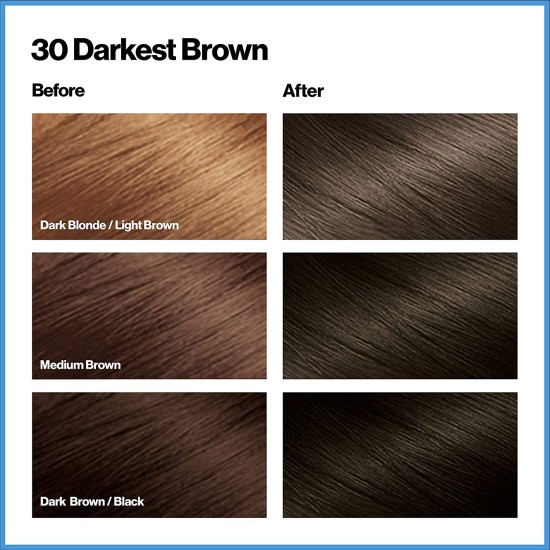  Total Color Hair Color, Vegan, 100% Gray Coverage Hair Dye, 30 Darkest Brown – 5.94 Oz