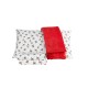  Holiday Microfiber 5 Piece Full Sheet Set and Throw, Red, Full