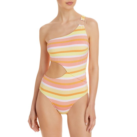 Solid & Striped Claudia Ribbed Cutout One Piece Swimsuit