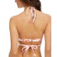  Women’s  Simone Printed Wrap Bikini Swim Top, 34DD, White/Multi