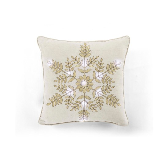  Led Snowflake Decorative Pillow 20 x 20