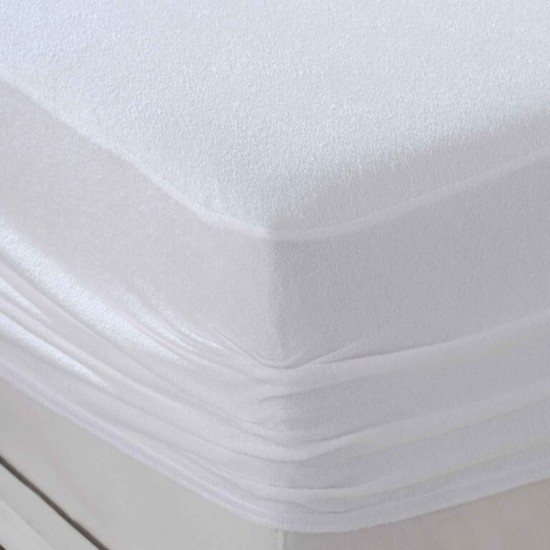  Cotton Mattress Protector Waterproof Overlay Moisture Protection Mattress Cover, White, Full