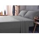  Wrinkle Free Sheet Sets with Deep Pockets & Stain Resistant, 1800 Thread Count Bamboo Based, Gray, Twin XL