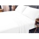  Wrinkle Free Sheet Sets with Deep Pockets & Stain Resistant, 1800 Thread Count Bamboo Based, White, California King