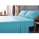  Wrinkle Free Sheet Sets with Deep Pockets & Stain Resistant, 1800 Thread Count Bamboo Based, Aqua, Twin