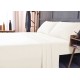  Wrinkle Free Sheet Sets with Deep Pockets & Stain Resistant, 1800 Thread Count Bamboo Based, Ivory, Split King