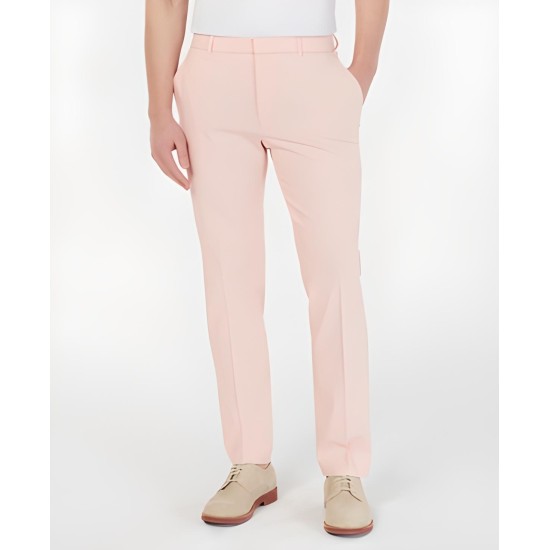  Men’s Modern-Fit Th Flex Stretch Comfort Solid Performance Pants, W34/ L34 ,Powder Pink