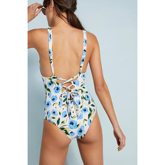  Floral One Piece Swimwear for Women, XS, Multi