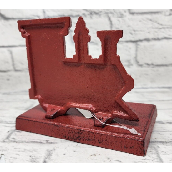  Iron Toy Train Stocking Holder In Red, 5.25″ W x 4.5″