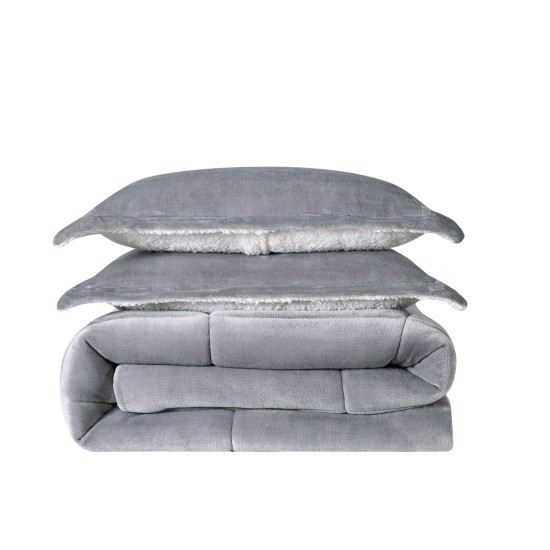  Cuddle Warmth Grey Twin XLarge Comforter Set
