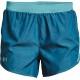  Women’s Fly By 2.0 Running Shorts, Teal,  X-Small