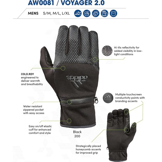  Men’s Voyager 2.0 Gloves Black, Large/X-Large