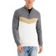  Men’s Chevron Quarter-Zip Sweater, Winter Ivory, Medium