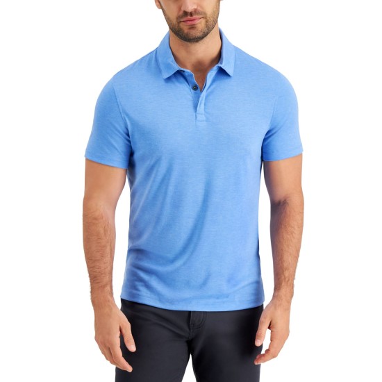  Mens Classic Fit Stretch Polo  T-Shirt, Blue, XX-Large