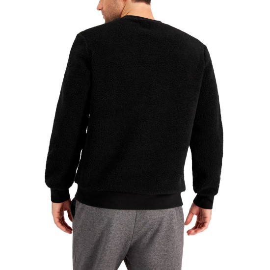  Men’s Fleece Sweatshirt, Black, Small