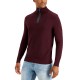  Men's Quarter-Zip Sweaters, Red Plum, Small