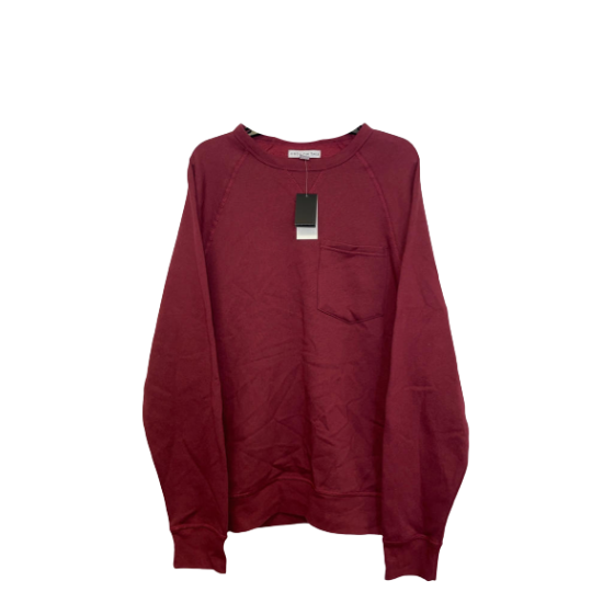  Men's Solid Fleece Sweatshirts, Burgundy, Medium
