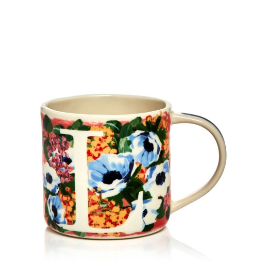  Home Dawn Monogram Mug, A, Multicolor, 4 1/2″ x 3″ x 3″