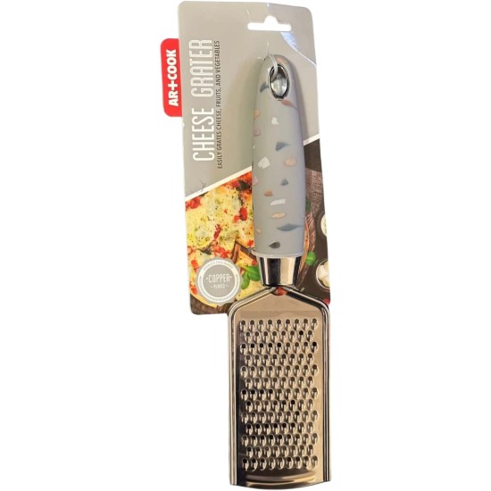  Cheese Grater-Easily Grates Cheese, Fruits, and Vegetables (Grey)