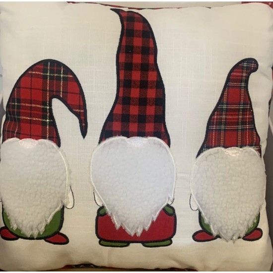  Home Fashions Holiday Gnomes Decorative Pillow, 18X18