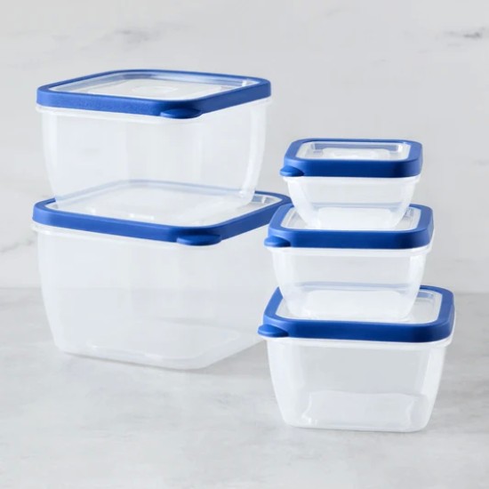 Art and Cook, 10 Piece Square Plastic, Vented Lid Containers