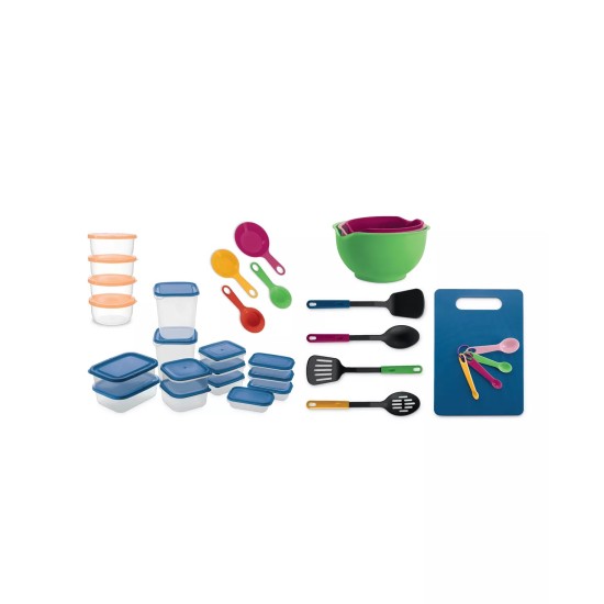 Art & Cook 50-Pc. Kitchen Food Prep, Storage, and Utensil Set
