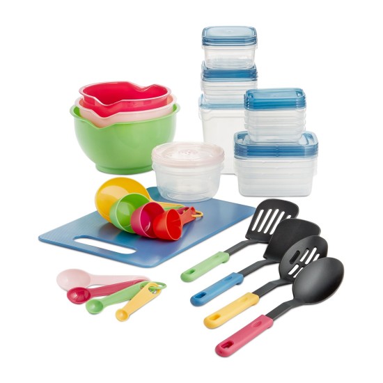 Art & Cook 50-Pc. Kitchen Food Prep, Storage, and Utensil Set