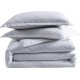  | Oshun Collection | Duvet Cover Set – 100% Cotton, Reversible Bedding with Zipper Closure, Includes Matching Shams, King, Grey