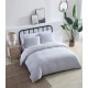  | Oshun Collection | Duvet Cover Set – 100% Cotton, Reversible Bedding with Zipper Closure, Includes Matching Shams, King, Grey