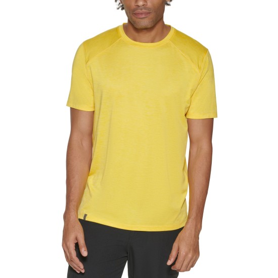  Men’s Boundary Trek Moisture-Wicking Stretch Performance Base Layer T-Shirt, Yellow, Medium
