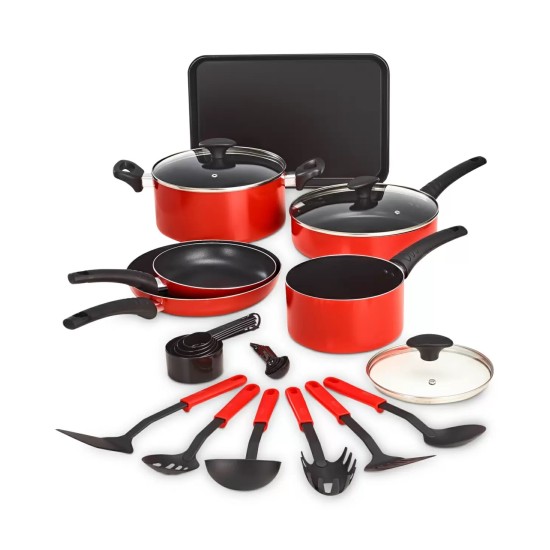  17-Pc. Cookware Sets, Red