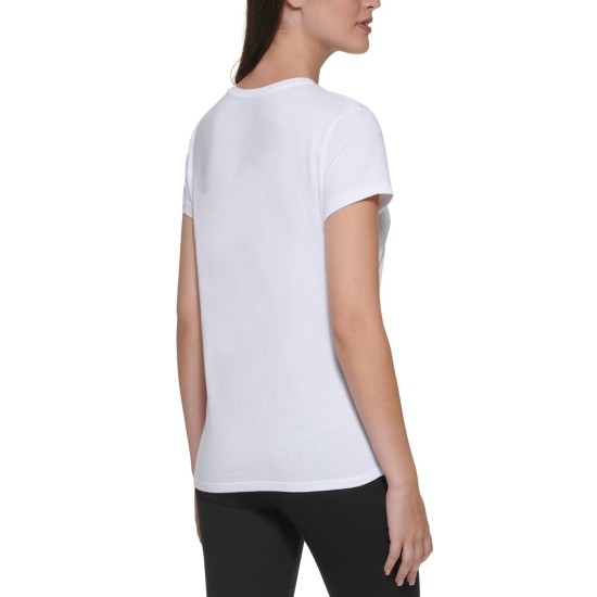  Jeans Women’s Ombre Iconic Tee, White, Large