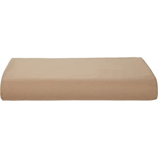  Luster Band 280T Cotton Queen Fitted Sheet Straw (Brown)