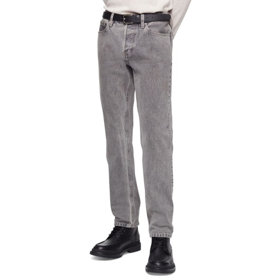  Men's Slim-Straight Fit Stretch Jeans, Gray, 30X32