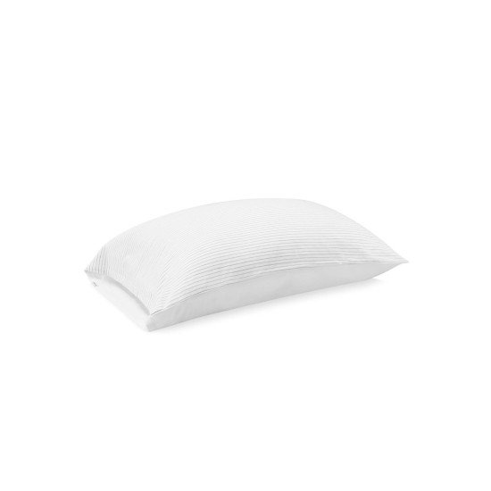  Micro Stitch Standard Pillow Sham, White, 20″ x 32″