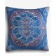  Damask Designs Floral Medallion Decorative Pillow, Navy, 18 x 18