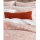  Damask Designs Paisley Cotton 300-Thread Count 3-Pc. Full/Queen Duvet Cover Set, Red