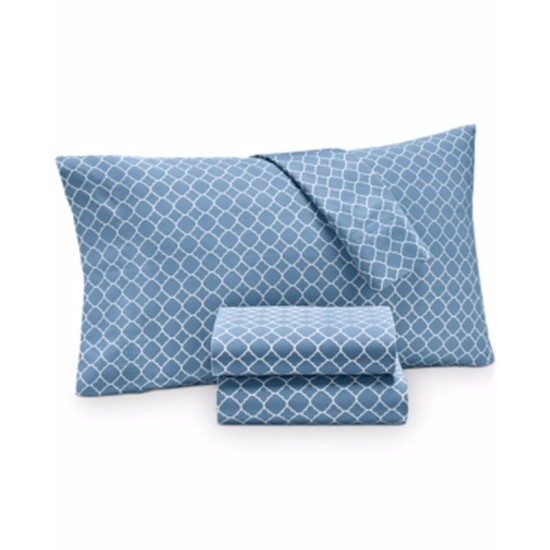 Damask Designs Printed Geo Standard Pillowcase, Navy, 20″ x 32″