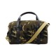  Men’s Army Print Duffle Bag, Green