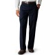  Men's Easy Classic Fit Khaki Stretch Pants, Navy, 34X32