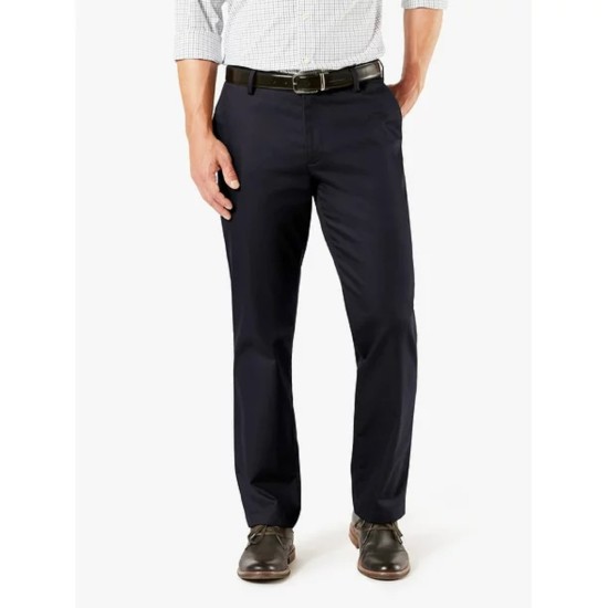  Mens Signature Lux Cotton Straight Fit Stretch Khaki Pants, 38X30