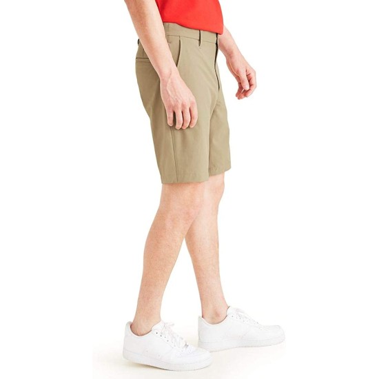  Men’s Straight-Fit Supreme Flex 4-Way Stretch 9″ Shorts, Beigekhaki, 30