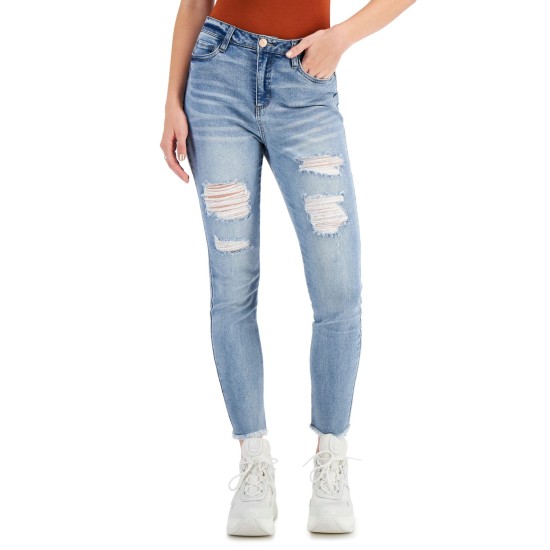  Juniors’ Distressed Skinny Jeans, Hillside, 5