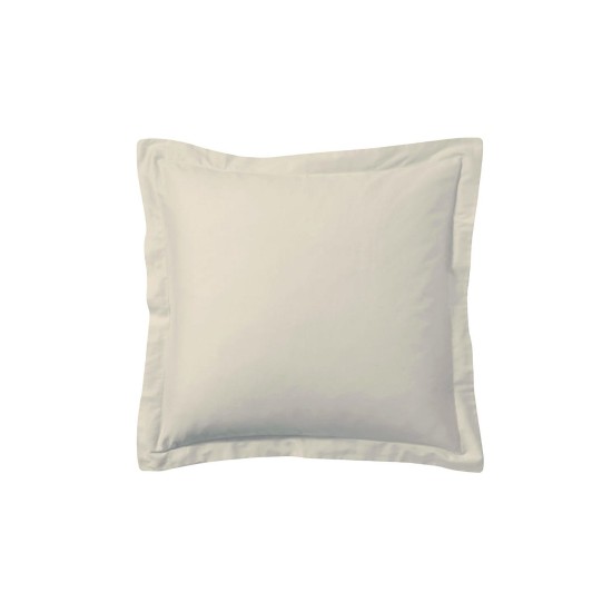  Poplin Tailored Pillow Euro Sham Bedding, Ivory