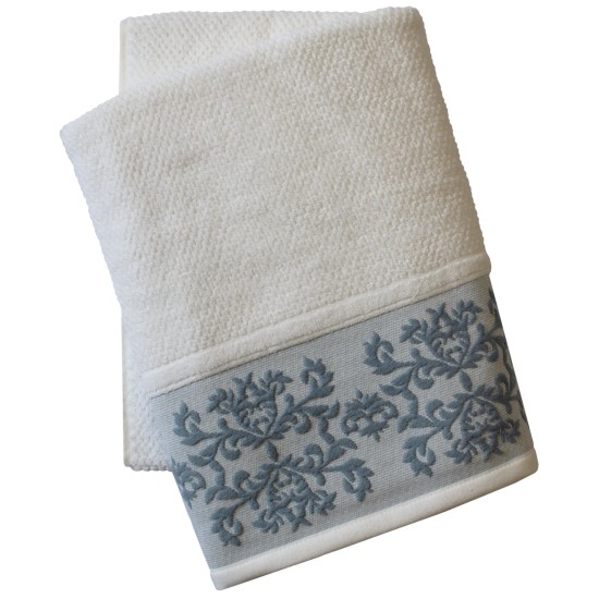  Classic Scrolling Leaves 30″ x 56″ Bath Towel, Navy