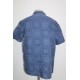  Mens Chambray Strech Shirt, Stone Blue, Large