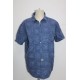  Mens Chambray Strech Shirt, Stone Blue, Large